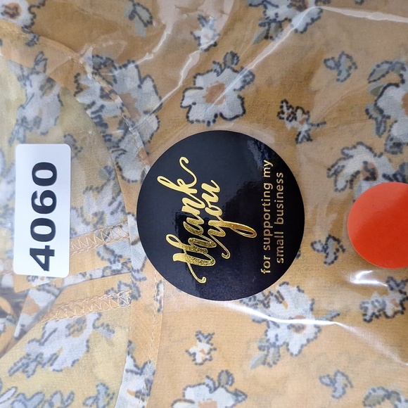 C&A Mustard Yellow Boho Floral Cottagecore Long Bell Sleeve Relaxed Fit Dress M - Picture 11 of 11